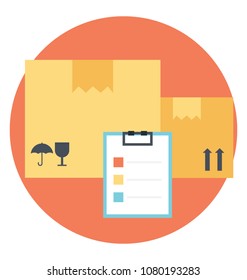 
Project cargo logistics and project cargo handling services, flat vector icon 
