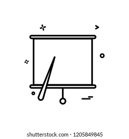 project chart office icon vector design