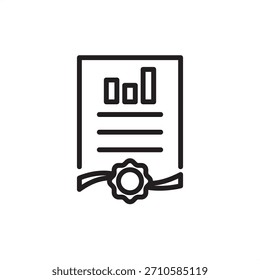 Icono de la carta del proyecto que simboliza la autorización formal, el ámbito documentado y el mandato del proyecto, que representa la gestión del proyecto, la aprobación ejecutiva, el inicio del proyecto y la Aprobación organizativa.