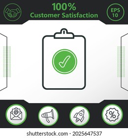 proyecto, lista de comprobación iconos vectoriales elementos gráficos para su trabajo - Diseño moderno