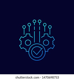 Project Complete Vector Linear Icon Stock Vector (Royalty Free ...