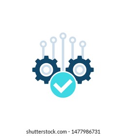 project completion icon on white