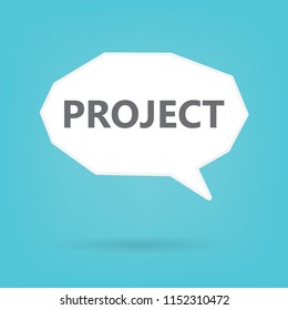 project concept on speech bubble- vector illustration