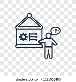 Project concept vector linear icon isolated on transparent background, Project concept transparency concept in outline style