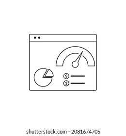 Símbolo del símbolo de los iconos lineales del tablero de proyectos vectores para web infográfica