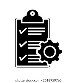 project data icon white on background