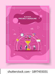 project deadline concept for template of banners, flyer, books cover, magazine