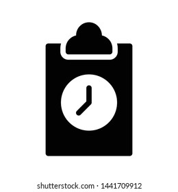 project deadline glyph flat vector icon
