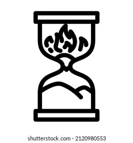 vector de icono de línea de fecha límite del proyecto. firma de fecha límite del proyecto. símbolo de contorno aislado ilustración negra