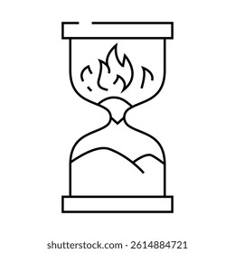 project deadline line icon vector. project deadline sign. isolated contour symbol black illustration