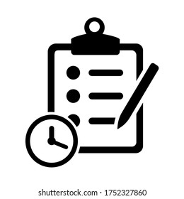 Project deadline vector icon. Business Growth illustration sign. analysis symbol. Check list logo.