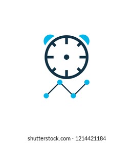 Project deadlines icon colored symbol. Premium quality isolated clock element in trendy style.
