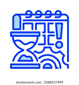 Project Deadlines line icon. Universal creative premium symbol. Vector sign icon logo template. Vector illustration