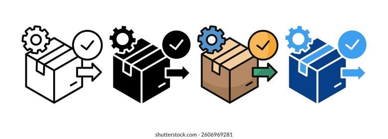 Project Delivery Icon Set Multiple Style Collection