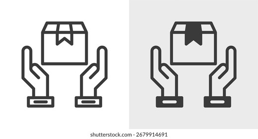 Conjunto de iconos de entrega de proyectos en Ilustración vectorial de esquema y estilo mixto