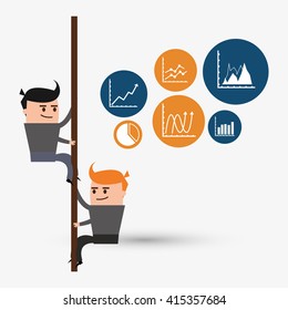 Project design. Businessman icon. Infographic concept
