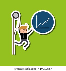 Project design. Businessman icon. Infographic concept