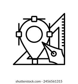 Project Design icon in vector. Logotype
