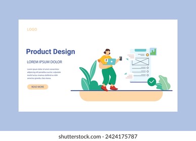 Projekt-Designer-UI-Design abstrakte Konzept Vektorgrafik-Set. Branding-Konzept, Style Guide, User Interface-Kit, Grafikdesign-Logo, Farbschema, Wireframe- und Prototypabstrakte