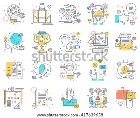 Project development concept illustrations, icons, backgrounds and graphics. The illustration is colorful, flat, vector, pixel perfect, suitable for web and print. It is linear stokes and fills.