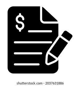 icono de glifo de desarrollo de proyectos, icono de negocios y finanzas.