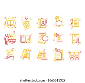 Project development icon set suitable for info graphics, websites and print media. Contains icons as contract, certificate, attachment, invoice, deed of sale and more. 
