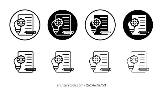 Project Development icon Simple outline vector logo