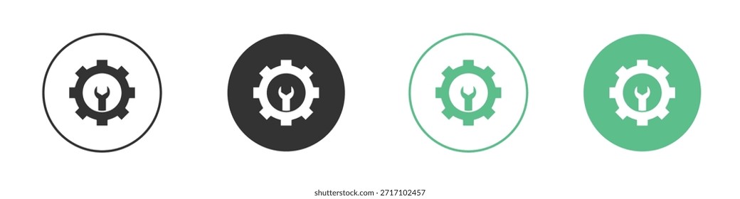 Project Development icons, Line and Silhouette Icon Set.