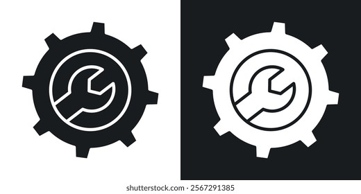 Project Development icons in solid black and white colors