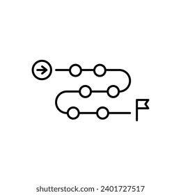 Projektentwicklungs-Straßenkartierung, Vektorsymbol