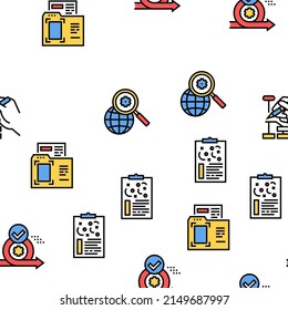 Project Development Vector Seamless Pattern Thin Line Illustration