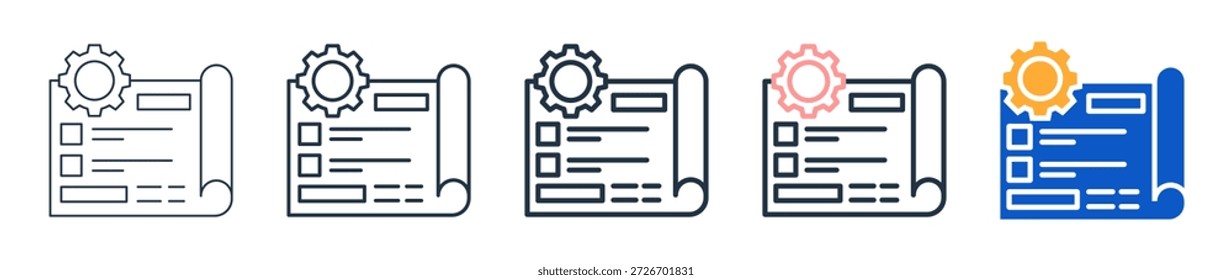 Project different style icons set vector illustration.