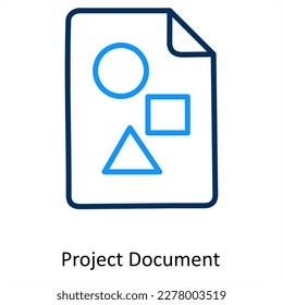 Project Document and File icon concept