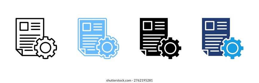 Project Documentation icon multiple style collection