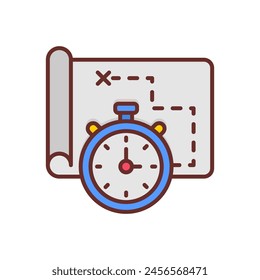 Project Duration icon in vector. Logotype
