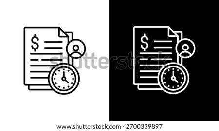 Project Estimation White Icon Set Design