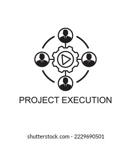 project execution icon , management icon