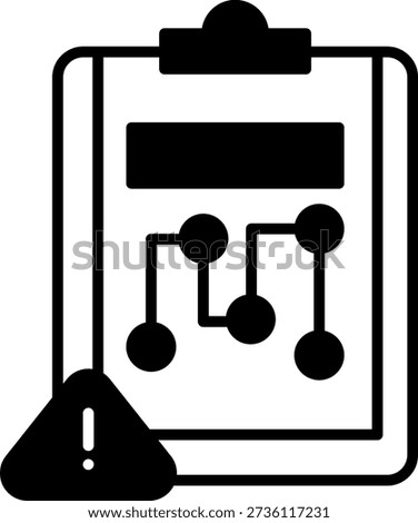 Project Failure Icon: Clipboard with Warning Sign