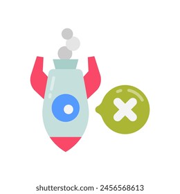 Project Failure icon in vector. Logotype