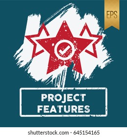 Project Features Icon Vector Flat Isolated Star Silhouette Design