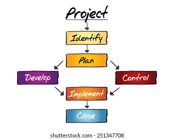 PROJECT flow chart, business concept process