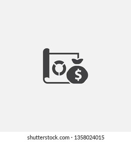 project funding Glyph icon. Simple sign illustration. project funding symbol design. Can be used for web, print and mobile