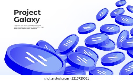 Project Galaxy (GAL) cryptocurrency concept banner background.