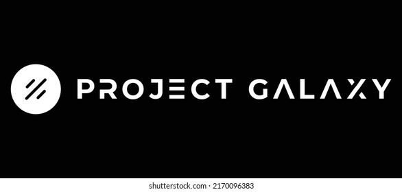 Project Galaxy (GAL) cryptocurrency logo based on block chain concept vector illustration on black background