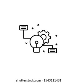 Project gear idea diagram icon. Simple line, outline vector of project management icons for ui and ux, website or mobile application