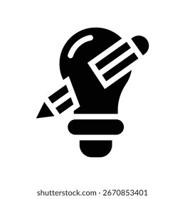 Proyecto Glifo Icono Ilustración Vector Gráfico. Gráfico simple del Vector de la ilustración del elemento, conveniente para el App, los Sitios web, y las presentaciones aisladas en el fondo blanco