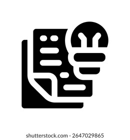 project glyph icon. Strong and solid vector icon for websites, mobile interfaces, presentations, and visual branding. High quality and easy to edit.