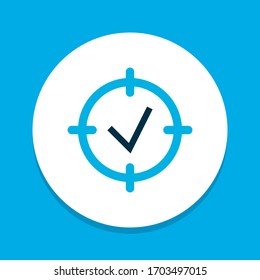 Project goals icon colored symbol. Premium quality isolated focus element in trendy style.