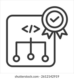 It Project Governance Icon Vector Illustration Outline