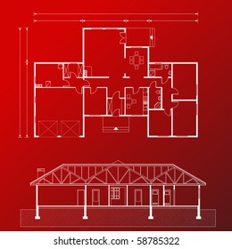 project of house. blueprint